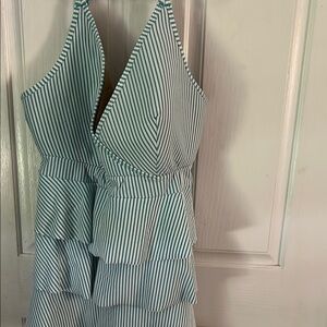 Striped Blue and White ladies  2 Piece set